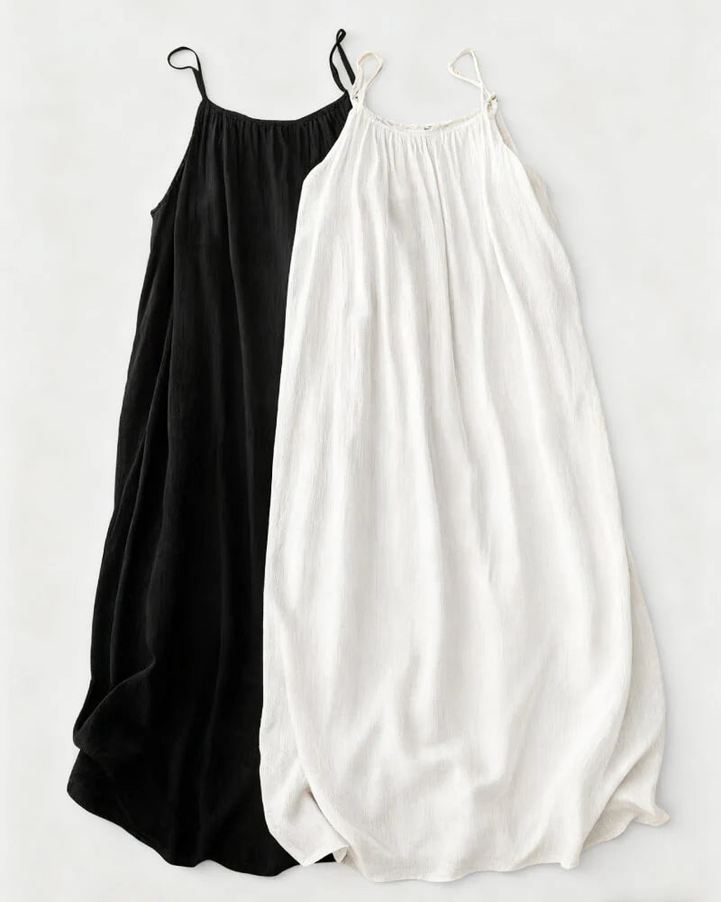 Women's Solid Color Backless Cami Dress