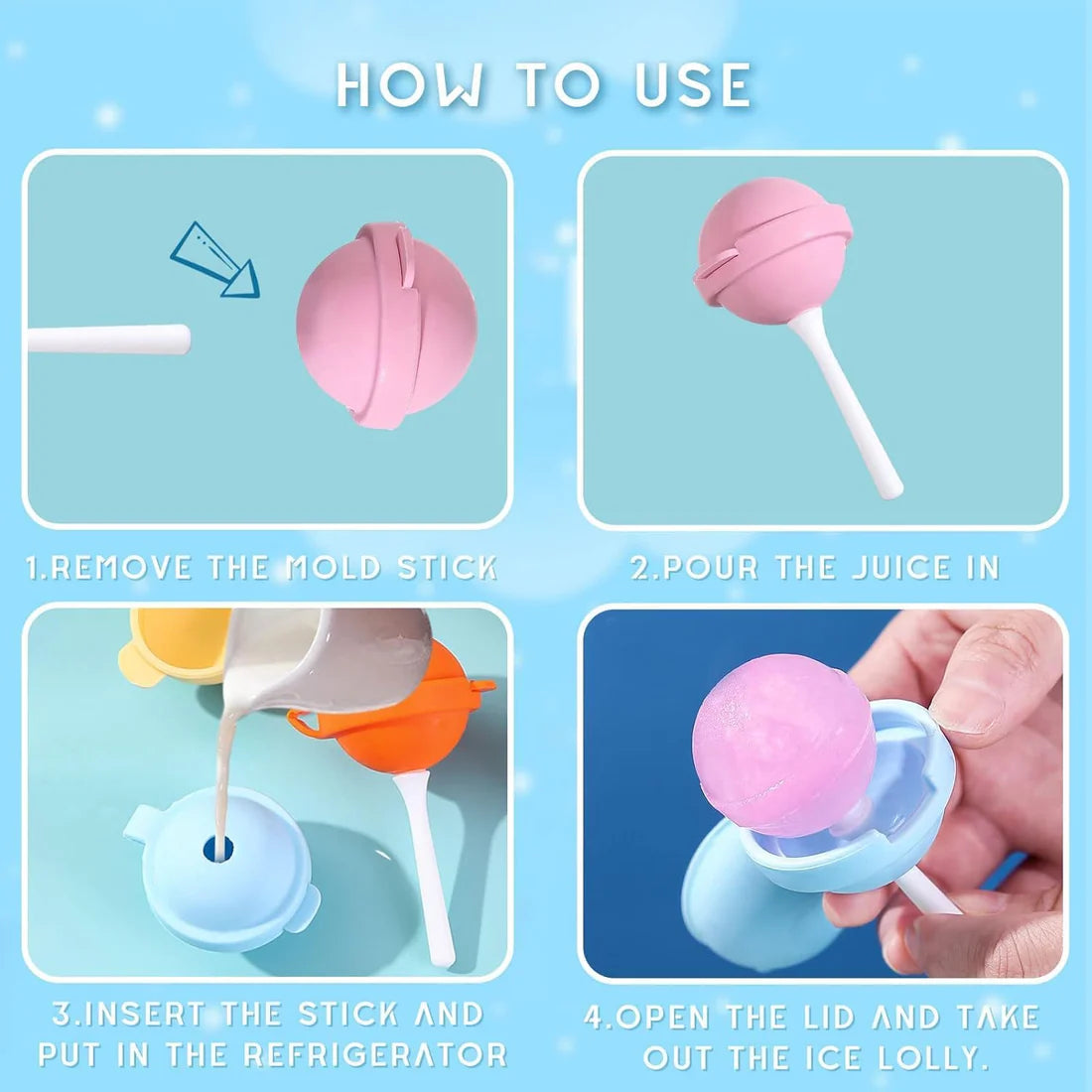 Homemade Popsicle Molds(3pcs)